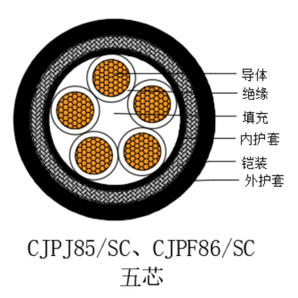 铜芯交联聚乙烯绝缘低烟无卤船用控制电缆-CKJPJ85/SC-150/250V、CKJPF86/SC-150/250V